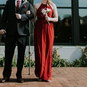 Size 4 maroon bridesmaid dress